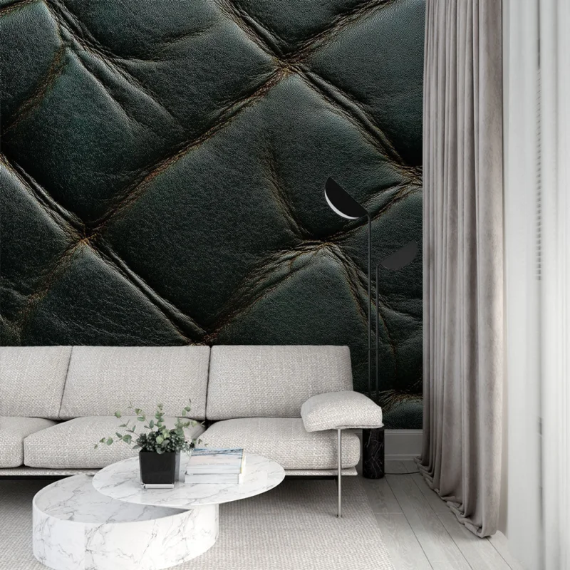 Papier peint cuir matelassé Textures élégantes pour un design raffiné Offre Limitée