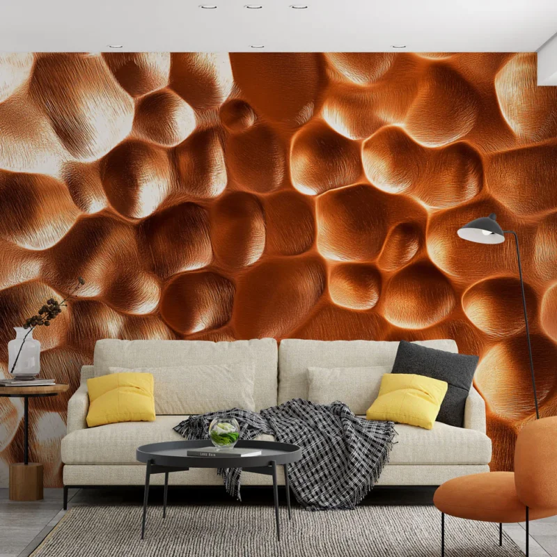 Papier peint effet métal Textures cuivrées et brillantes pour un style contemporain Authentique