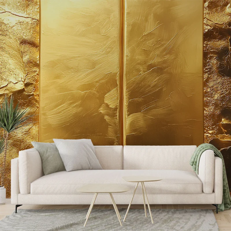 Papier peint doré Textures riches et variées en doré brillant Quantité Limitée