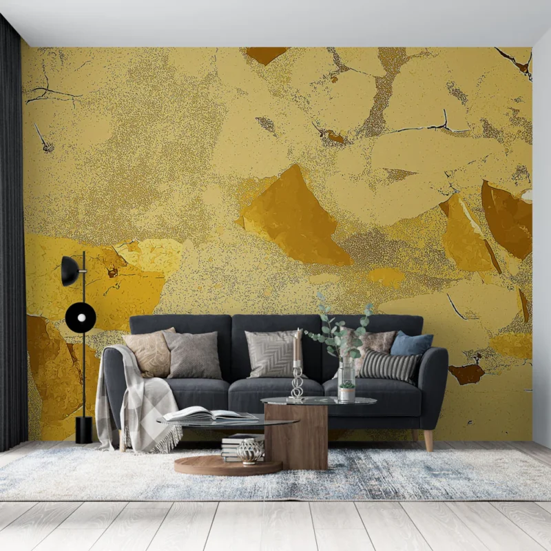 Offre Exclusive Papier peint marbré doré Motif éclatant aux reflets dorés et textures variées
