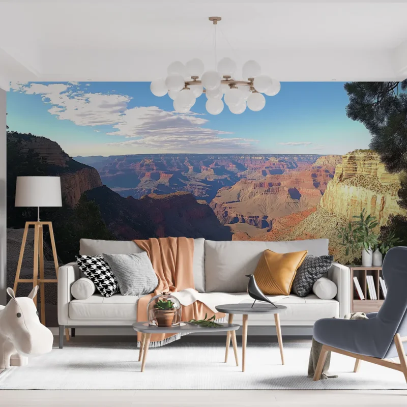 Papier peint canyon Vue panoramique du Grand Canyon au coucher de soleil Solde