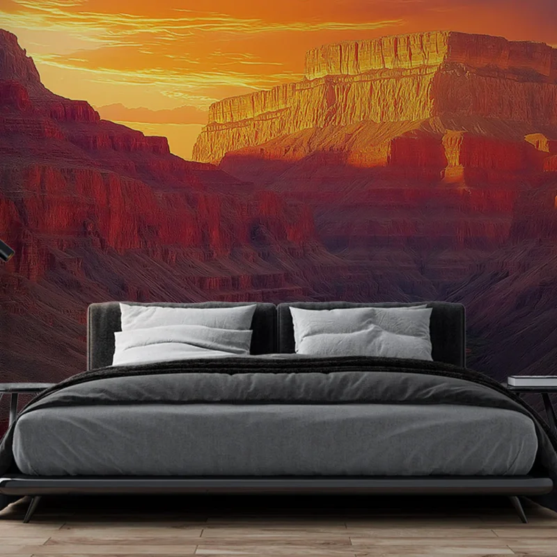 Marque Papier peint canyon Coucher de soleil sur le Grand Canyon