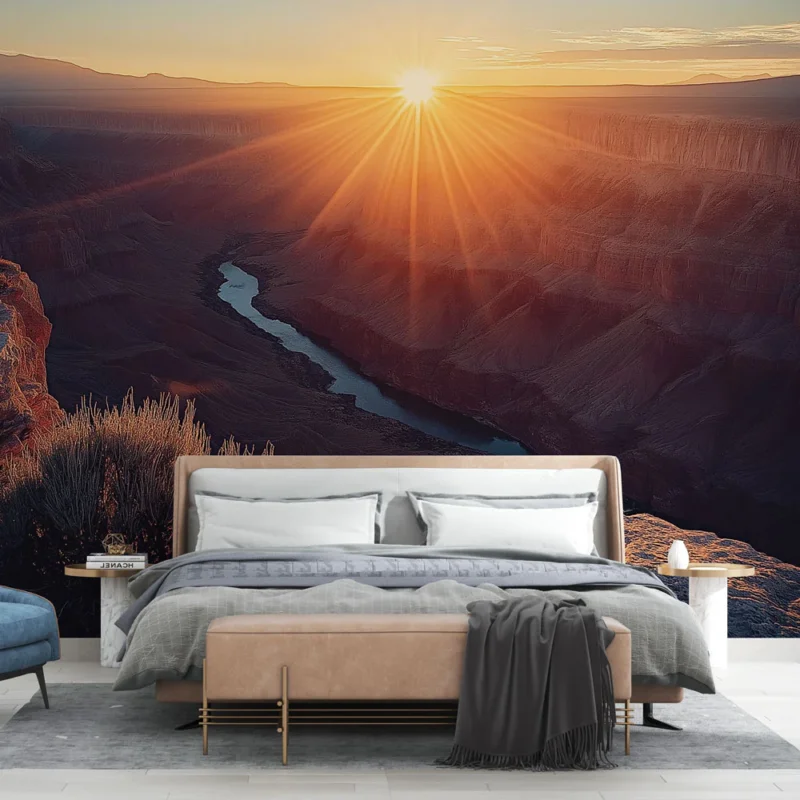 Papier peint canyon Spectaculaire vue du canyon au coucher de soleil Solde