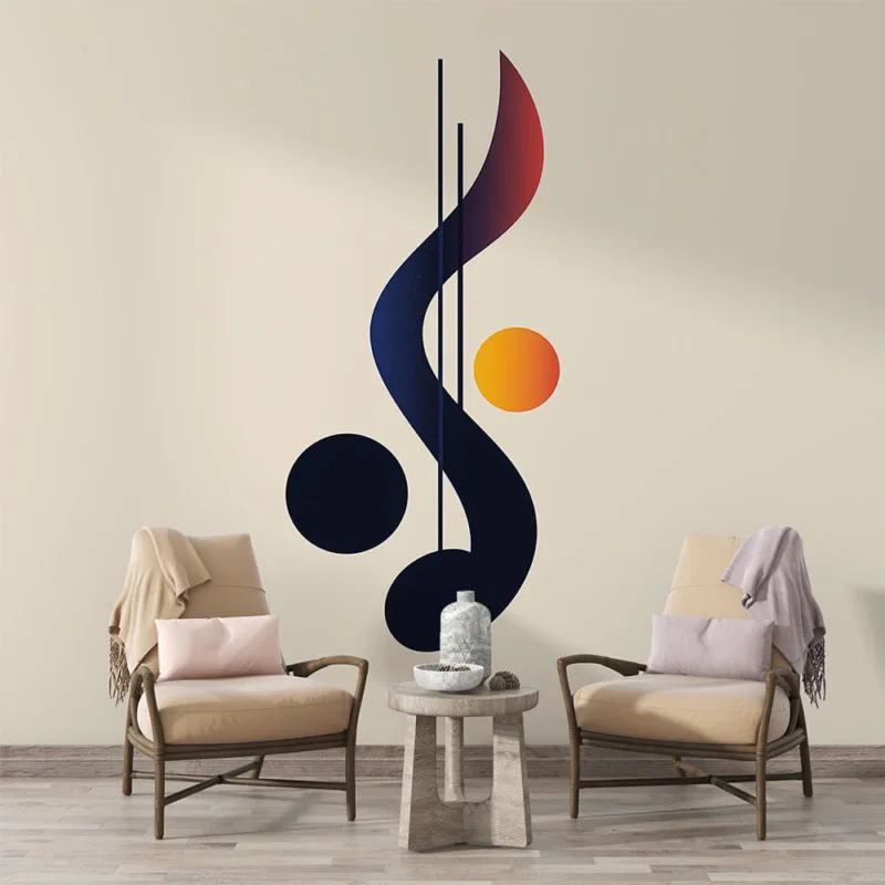 Must-Have Papier peint musique Design abstrait de notes et formes musicales