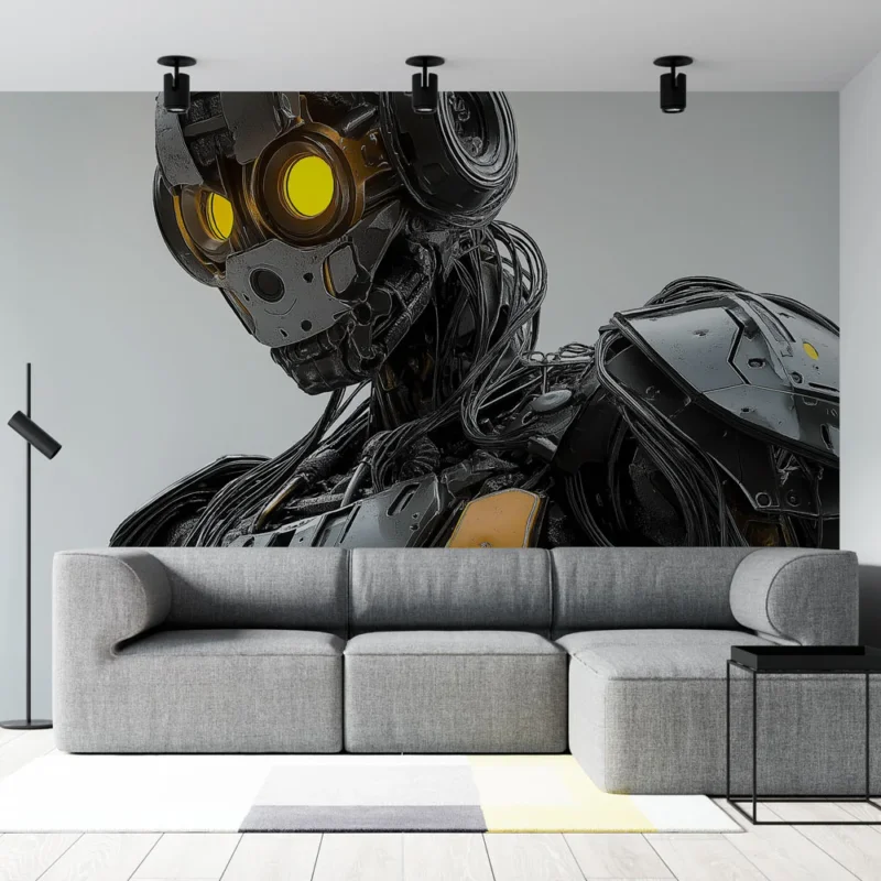 Dernière Chance Papier peint robot Robuste et sophistiqué avec éléments lumineux