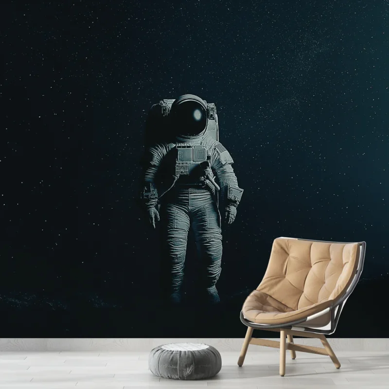Nouveauté Papier peint astronaute Astronaute dans un paysage étoilé