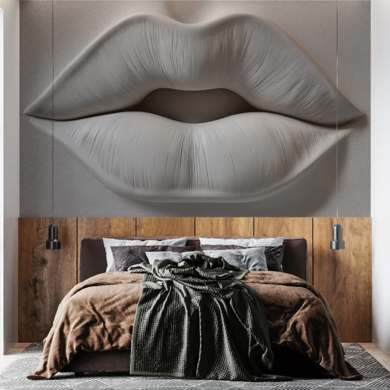 Achat Immédiat Papier peint bouche Design moderne et élégant de lèvres stylisées