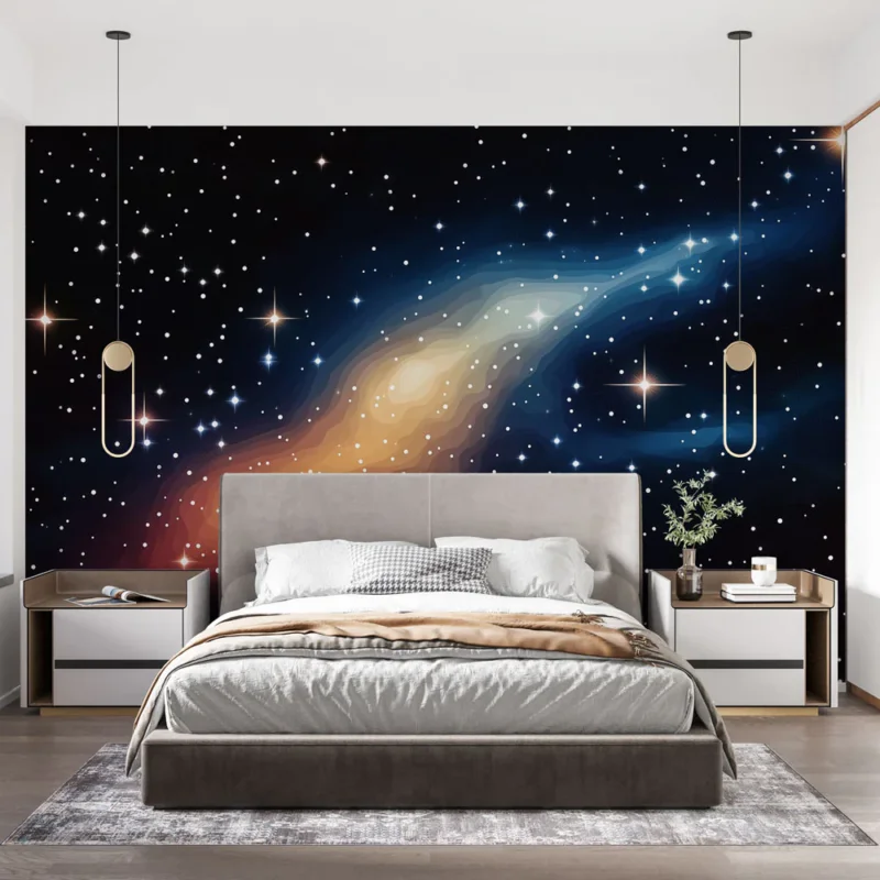 Papier peint galaxie Nuages colorés dans l‘univers Offre Limitée