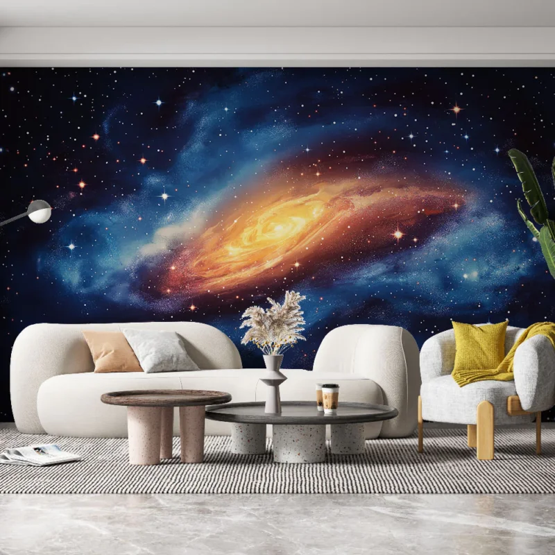 Papier peint cosmos Galaxie vibrante avec étoiles scintillantes Remise