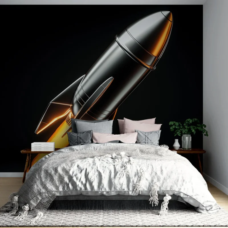 Meilleur Prix Papier peint fusée Modèle futuriste avec propulsion dynamique