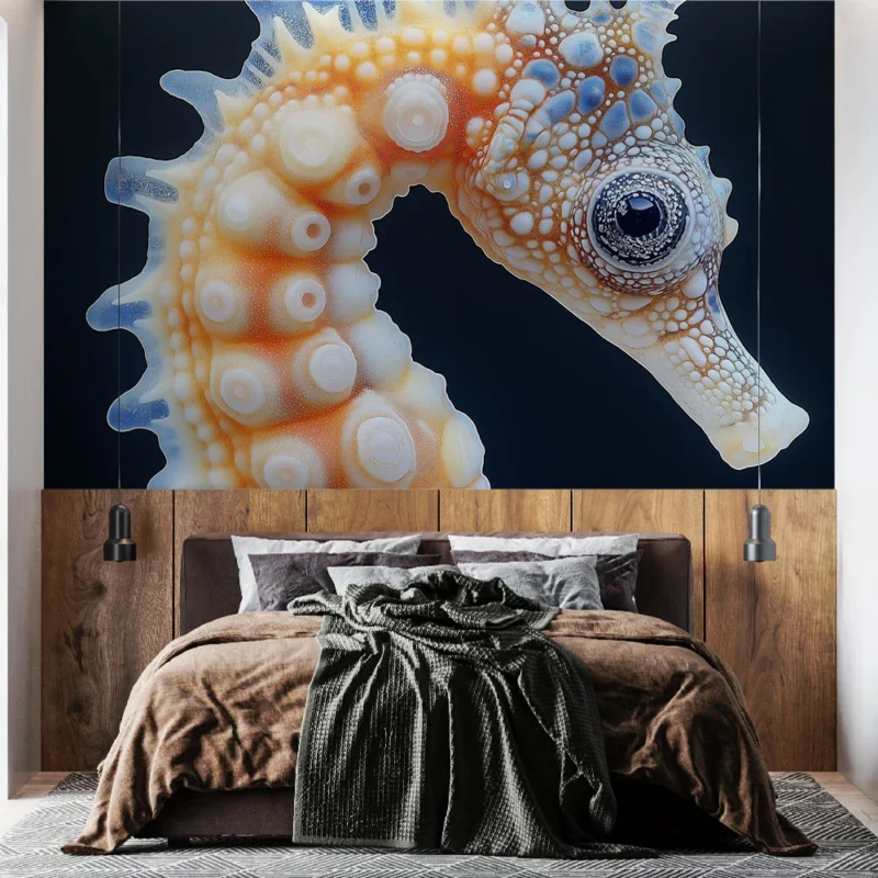 Papier peint hippocampe Sculpté en verre aux détails délicats Nouvelle Collection