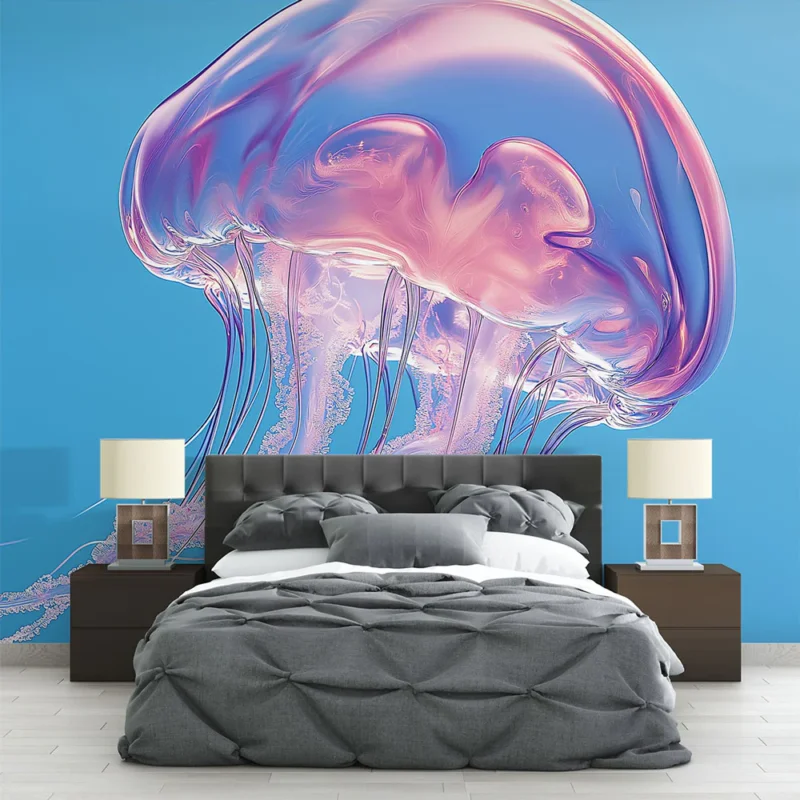 Achetez Aujourd'hui Papier peint méduse Méduses colorées sur fond aquatique apaisant