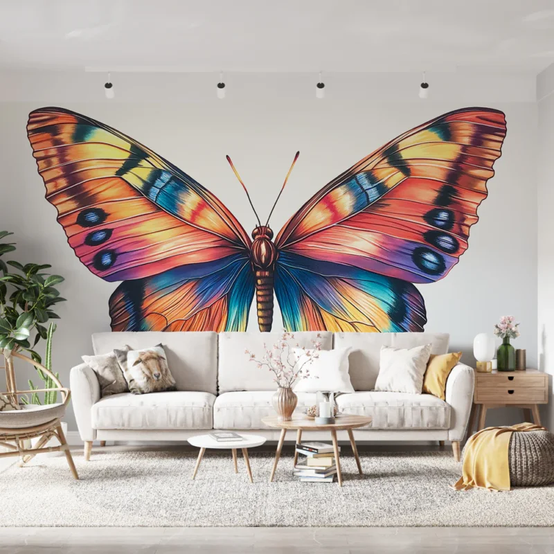 Offre Exclusive Papier peint papillon coloré Une splendeur naturelle aux nuances vibrantes