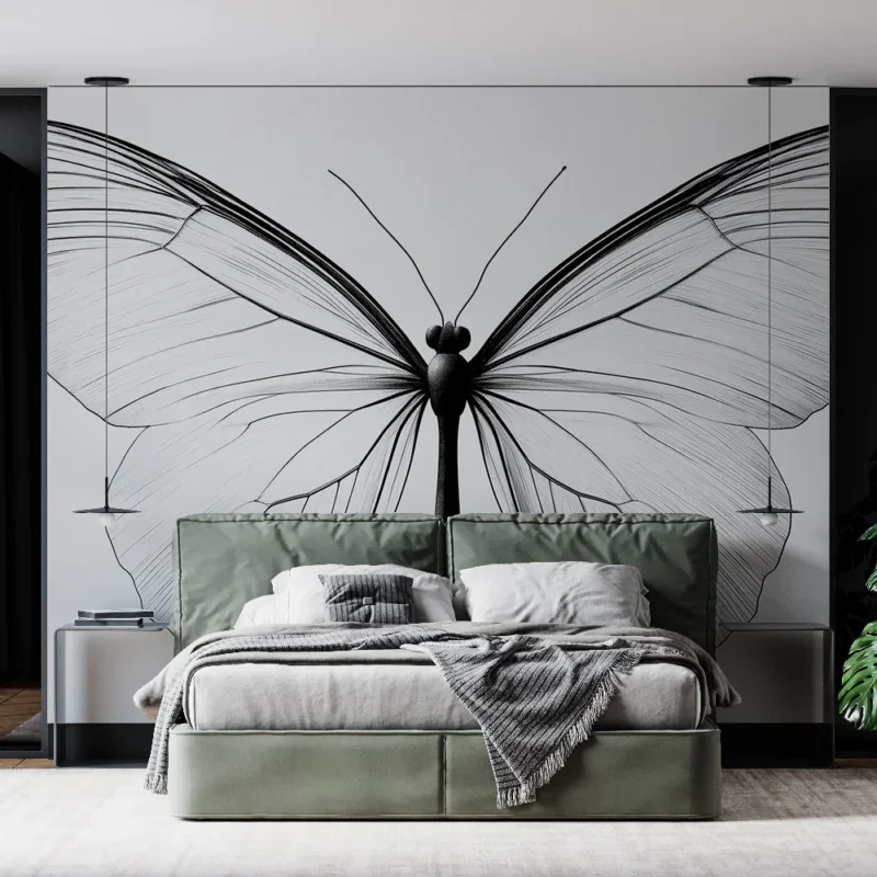Bon Plan Papier peint papillon Élégance aérienne avec motif de papillon délicat