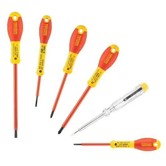 TOURNEVIS ISOLES 1000V ELEC + POZI + TESTEUR - JEU DE 6PCS FATMAX - 0-65-443 Acheter En Ligne