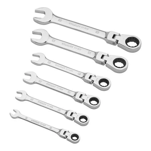 CLE MIXTE A CLIQUET A TETE INDEXABLE - JEU DE 6PCS - 4-91-444 Réduction