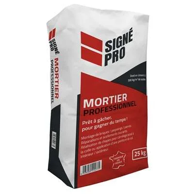 Authentique SIGNE PRO MORTIER PROFESSIONNEL 25 KG - 286802