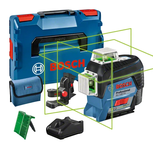 LASER LIGNES VERTES GLL 3-80 CG + BM1 PLUS L-BOXX (VERSION BATTERIE 12V) - 0601063T00 Meilleur Prix
