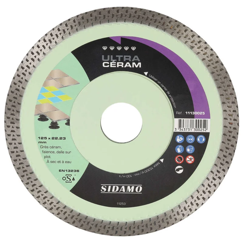 Satisfait Ou Remboursé DISQUE DIAMANT ULTRA CERAM D. 125 X 22,23 X H 10 - 11130025