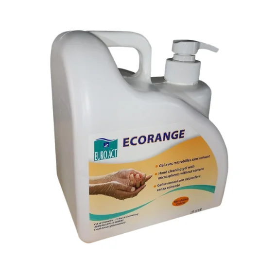 Vente Directe ECORANGE 3L EUROACT - GEL SANS SOLVANT MICROBILLES+POMPE - SA0000
